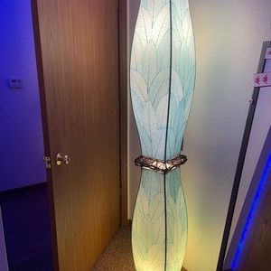 African leaf lamp blue